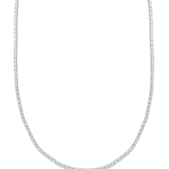 Silver Tone Snake Chain Choker Necklace - Picture 4 of 4